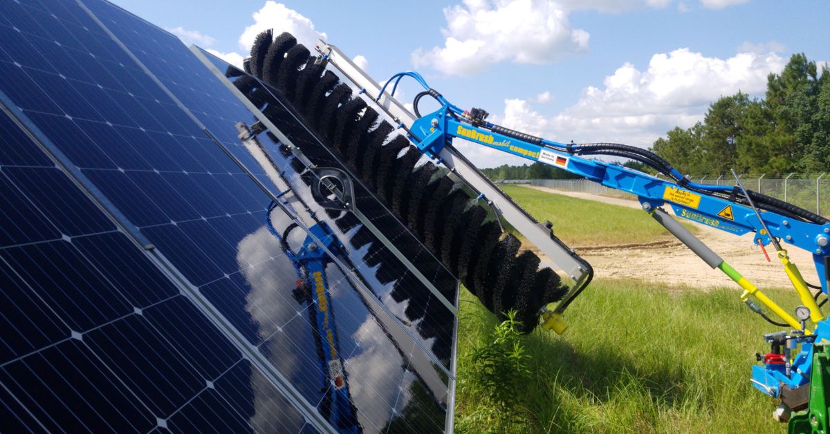 Sunbrush Solar Cleaning System Experience precision commercial solar cleaning with Rite Wat Energy